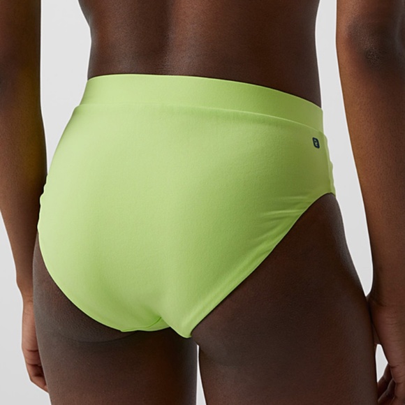Neon lime green high rise bikini swimsuit bottom NWT - Picture 2 of 8